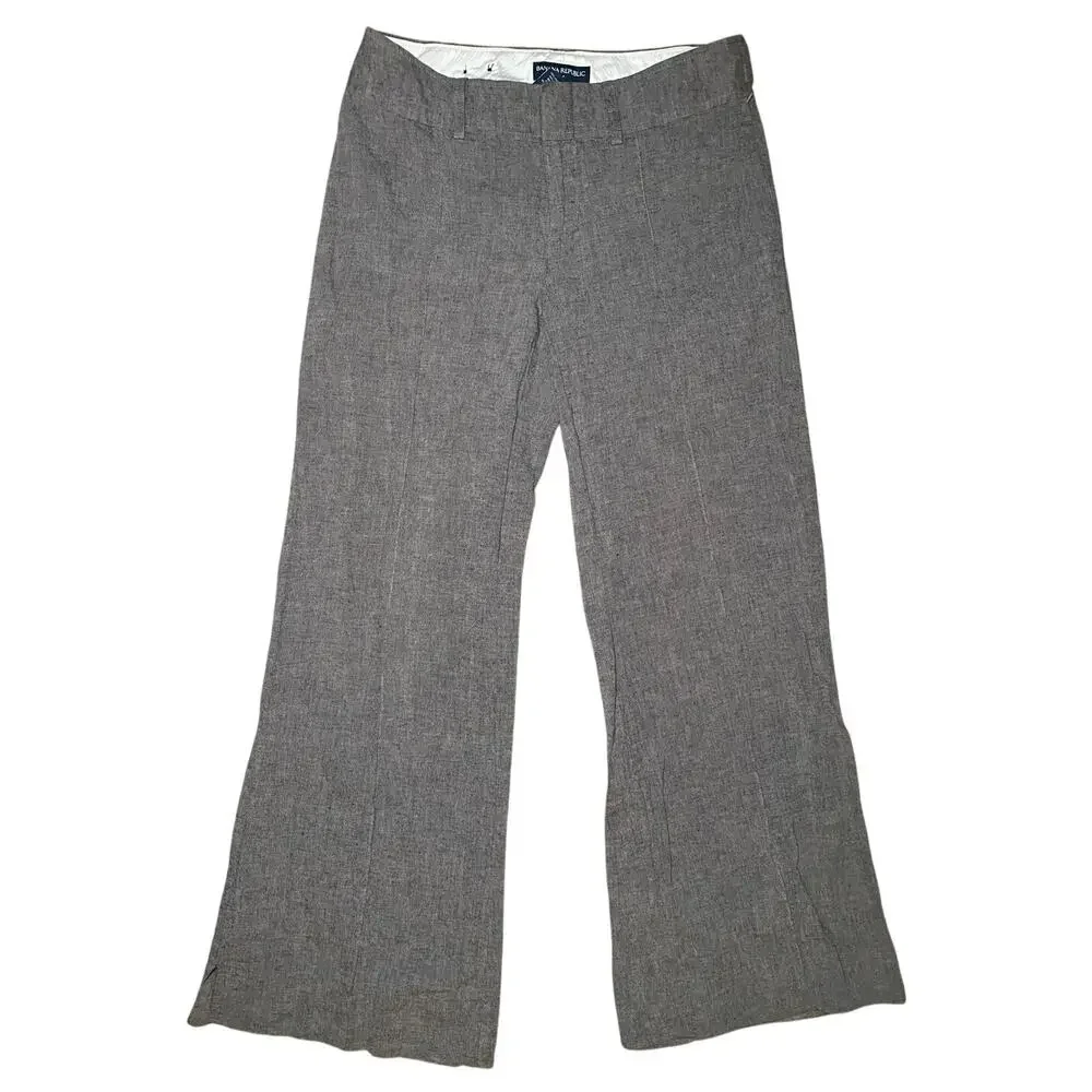 Banana Republic - Gray Cotton Linen Pants - Women's 4S